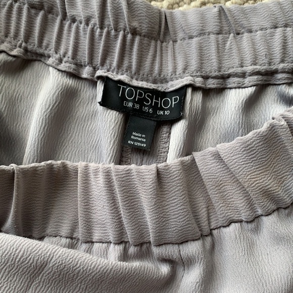 Stone Grey TOPSHOP Dress Pants with Slits - Picture 4 of 4